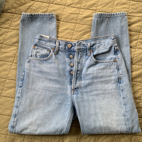 Agolde Riley High Rise Straight Crop - Picture 3 of 6